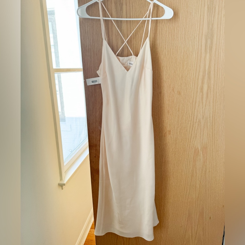 Very light peachy cream slip dress new with tags